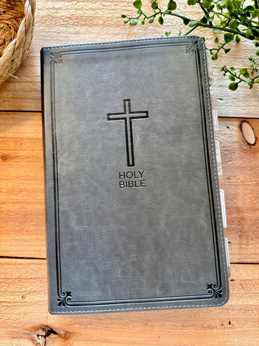 NKJV Grey Cross Bible
