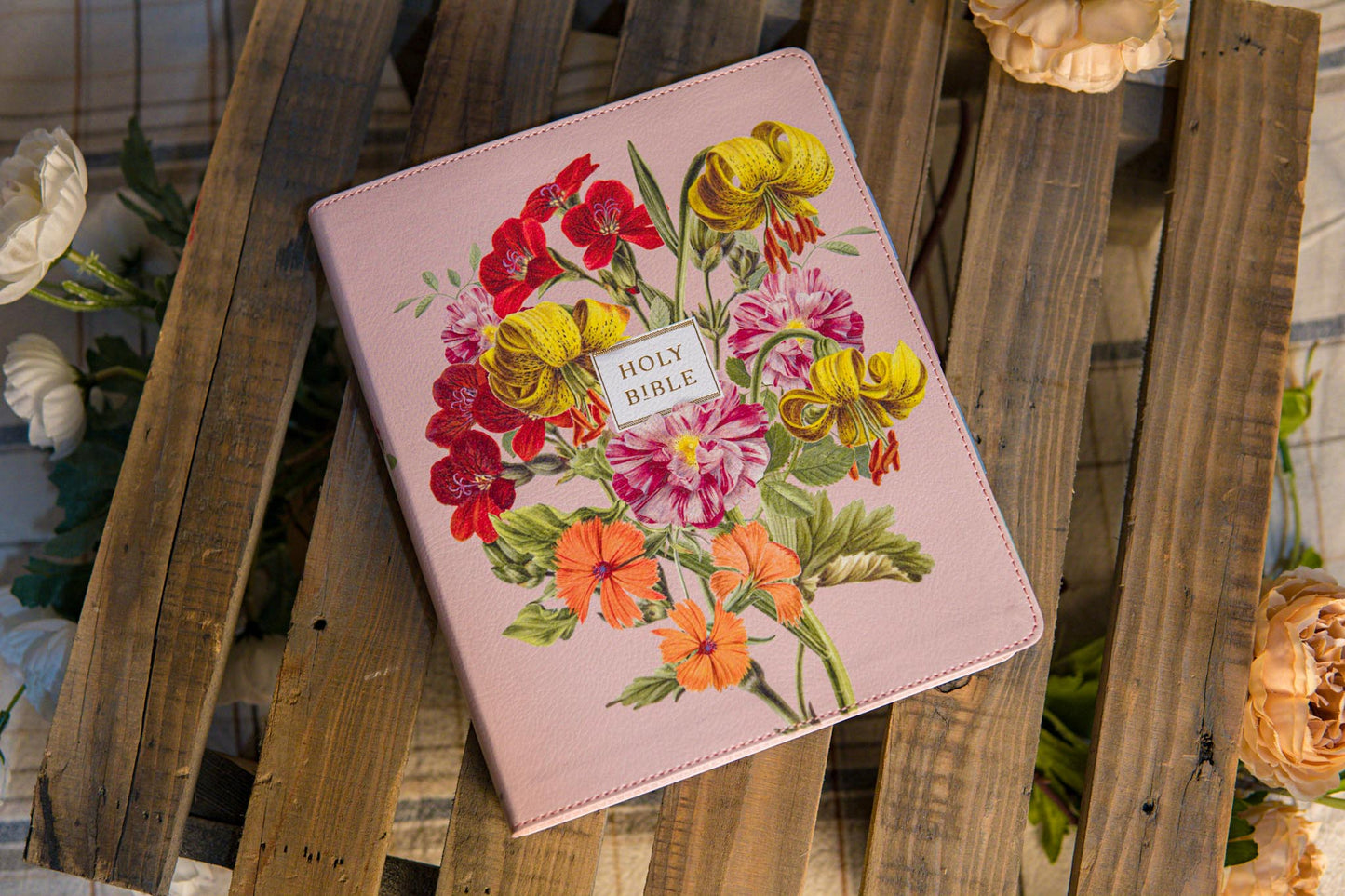 NIV Artisan Pink Floral Bible